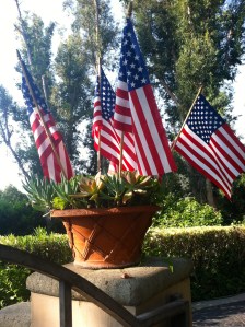 We love to decorate with lots of flags and "fun times."