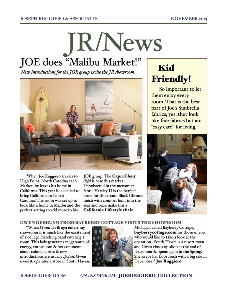 Joe's November Newsletter