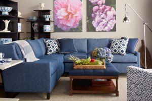 The Joie Sectional was very well received. It is covered in Sunbrella Tailored/Indigo. This ultra sofa fabric will be formally introduced at Showtime ITMAS in December in 12 colors.